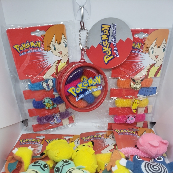 Pokemon Nintendo Trading Card Game hair ties accessories vintage - Picture 3 of 3